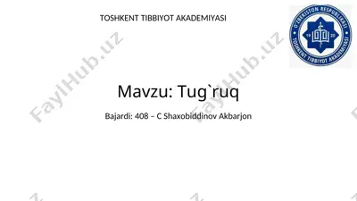 tug‘ruq — PPT