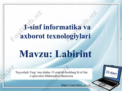1-sinf informatika va axborot texnologiylari — PPTX