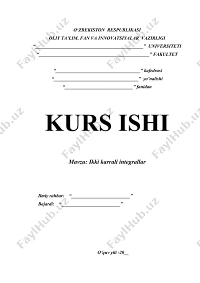 ikkikarrali integrallar — DOCX