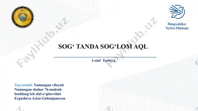 sog‘ tanda sog‘lom aql — PPTX