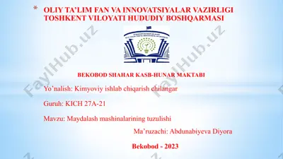 maydalash mashinalari — PPTX