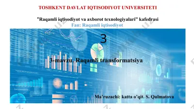 raqamli transformatsiya — PPTX