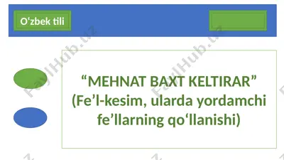 mehnat baxt keltirar — PPTX