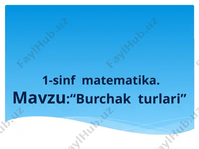 1-sinf matematika — PPTX