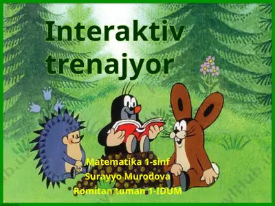 matematika 1-sinf — PPTX