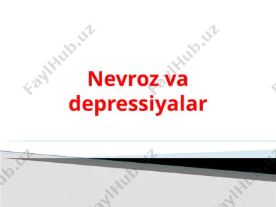 nevroz va depressiyalar — PPTX