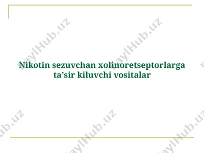nicotinic cholinoceptors (n-cholinoceptors) — PPTX