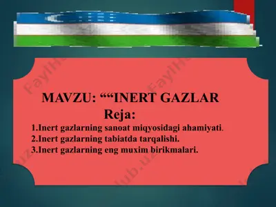 inert gazlar — PPTX