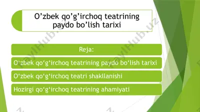 qo‘g‘irchoq teatrining tarixiy ildizlari — PPTX