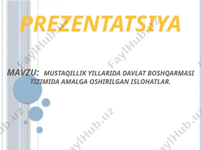 o'zbekiston eng yangi tarixi — PPTX
