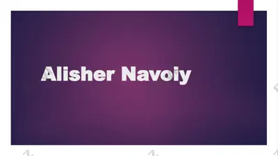 alisher navoiy — PPTX