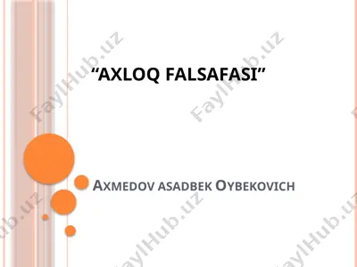 axloq falsafasi — PPTX