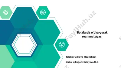 bolalarda o'pka-yurak reanimatsiyasi — PPTX