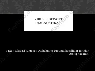 virusli gepatit diagnostikasi — PPTX