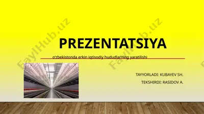 erkin iqtisodiy hudud — PPTX