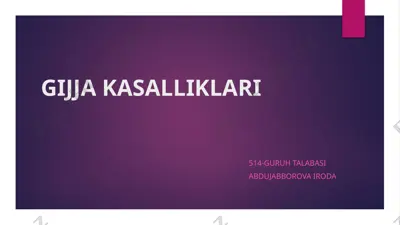 gijja kasalliklari — PPTX