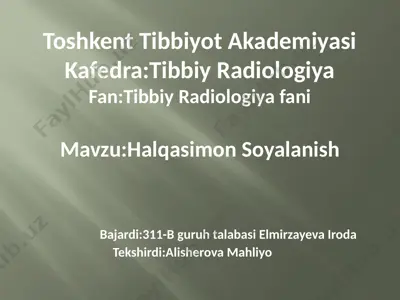 halqasimon soyalanish — PPTX