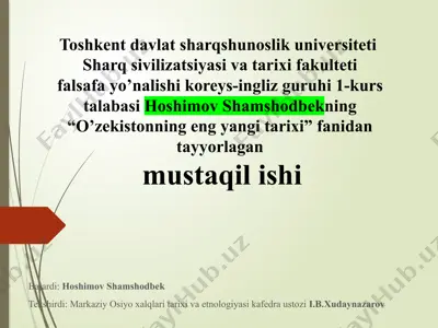 o’zbekistonning 2030-yilgacha barqaror rivojlanish dasturi — PPTX