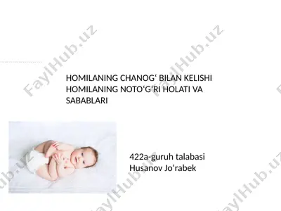 homilaning chanogʻ bilan kelishi — PPTX