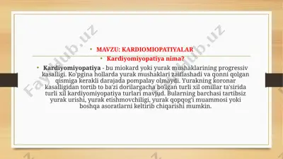 kardiyomiyopatiya — PPTX