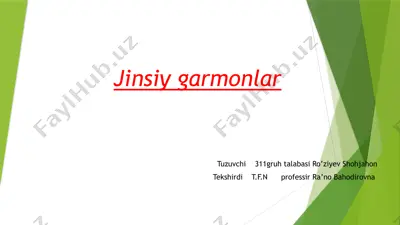 jinsiy garmonlar — PPTX