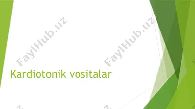 kardiotonik vositalar — PPTX