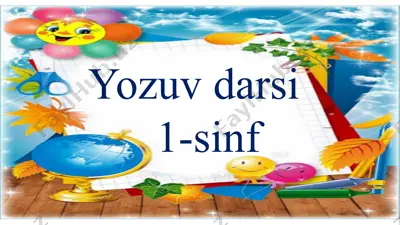 yozuv darsi — PPTX