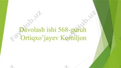 organik eritivchilardan zaharlanish — PPTX