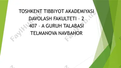 aholiga sanitariya va epidemiyaga qarshi xizmat ko'rsatishni tashkil etish asoslari. oila shifokorining aholini gigienik o'qitish va epideyamiyaga qarshi muhofazalashdagi o'rni. — PPTX
