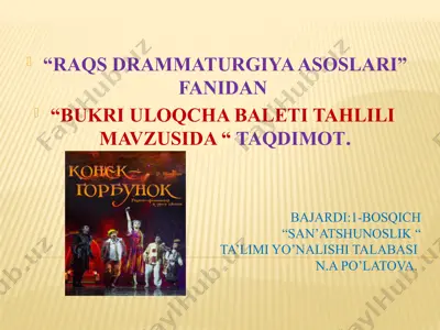 raqs drammaturgiya asoslari — PPTX
