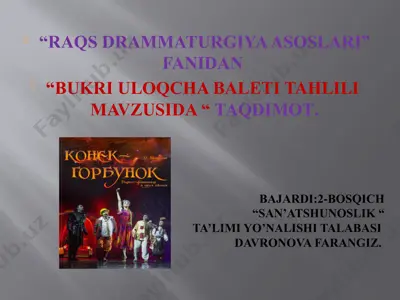 "bukri uloqcha baleti tahlili" — PPTX