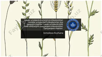 kattalar va bolalarda tizza bo'g'imini shikastlanishlari — PPTX