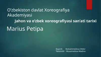 o’zbekiston davlat xoreografiya akademiyasi — PPTX