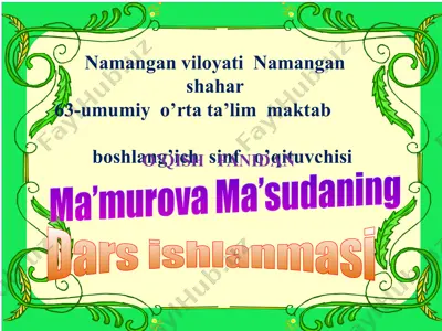 navro’z haqida dars ishlanmasi — PPTX