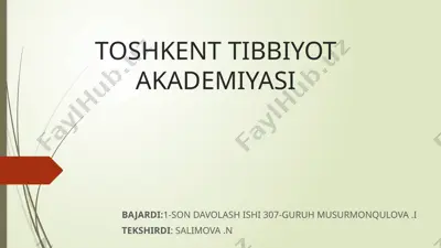 nafas yo’llarida yot tana .shoshilinch tibbiy yordam — PPTX