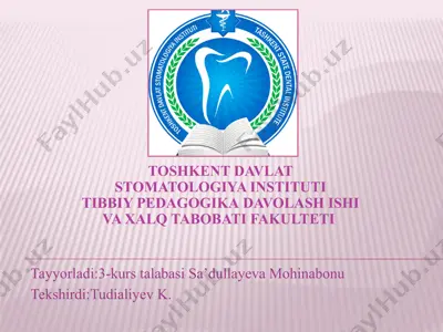 nafas olish tizimining patofiziologiyasi va gipoksiya turlari — PPTX