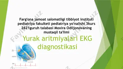 yurak aritmiyalari ekg diagnostikasi — PPTX