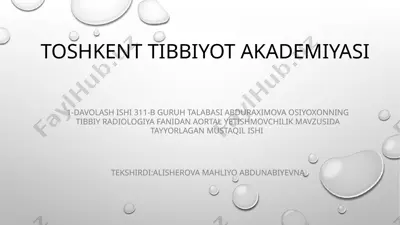 toshkent tibbiyot akademiyasi — PPTX
