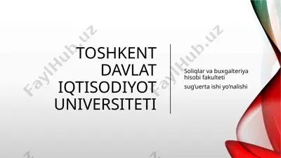 sug'urta tashkilotlarida valyuta operatsiyalari hisobi — PPTX