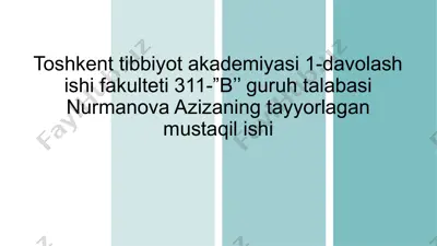to'g'ri ichak tushishi operatsiyalari — PPTX