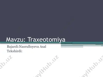 traxeotomiya — PPTX