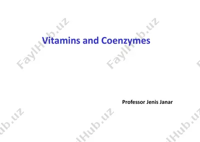 vitamins and coenzymes — PDF