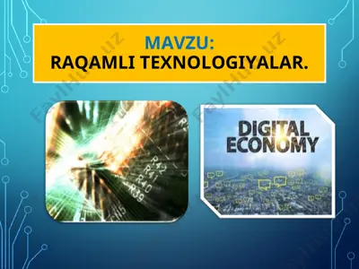raqamli texnologiyalar — PPT