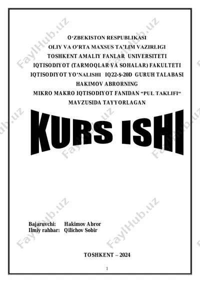 pul taklifi — PDF