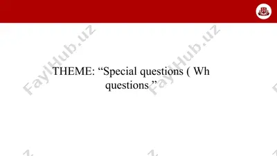 special questions — PPT