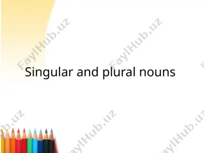 singular and plural nouns — PPTX