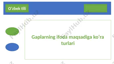 gaplarning ifoda maqsadiga ko‘ra turlari — PPTX