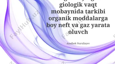 neft va gazning migratsiyasi — PPTX
