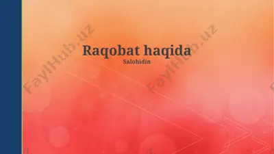 raqobat haqida — PPTX