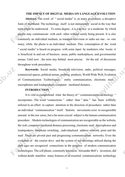 the impact of digital media on language evolution — DOCX